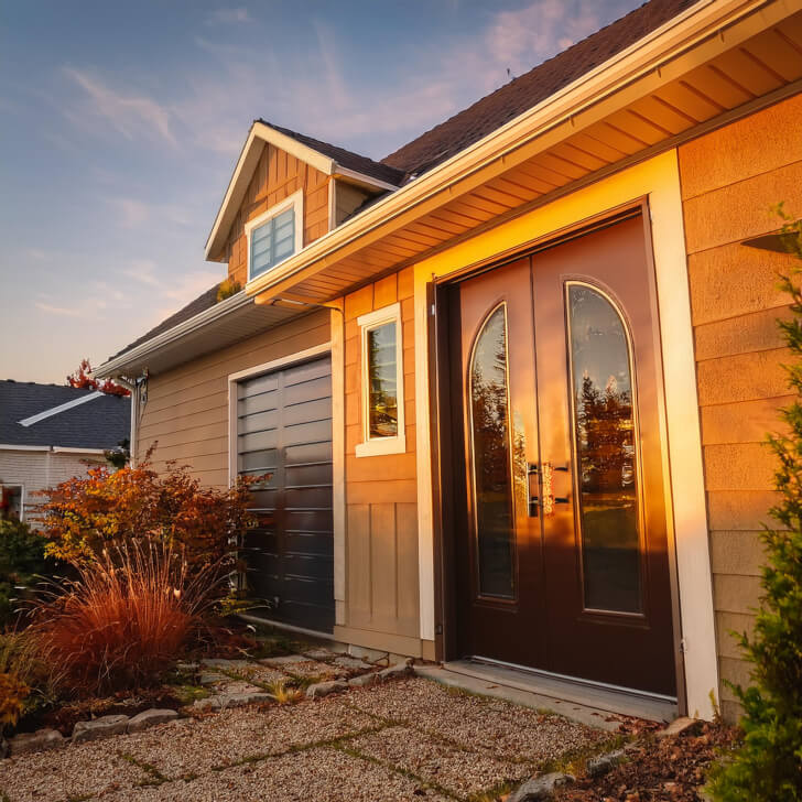 Firefly contemporary design steel door in typical canadian house 19506