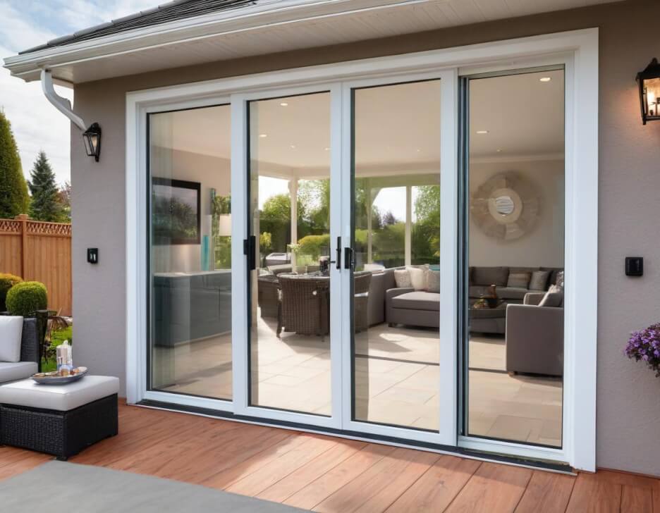 White Vinyl PVC Patio Door