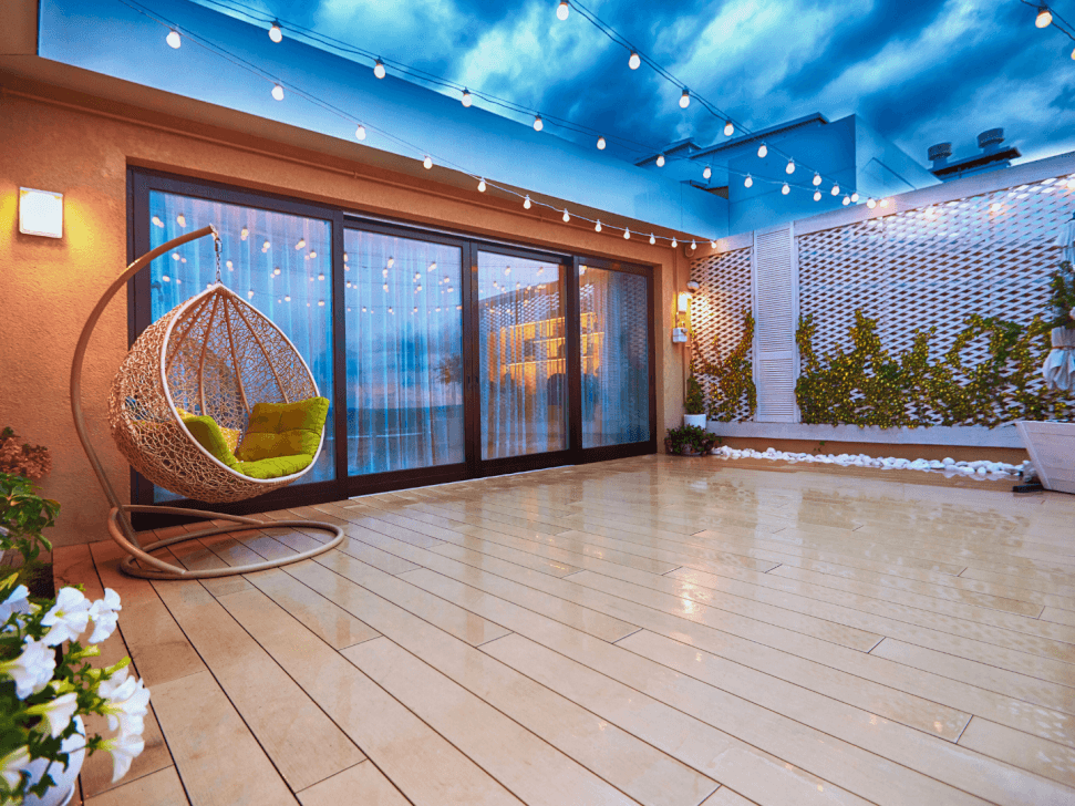 Sliding patio door black