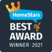 HomeStars Best of Award Winner 2021 logo, Canglow Windows in Edmonton
